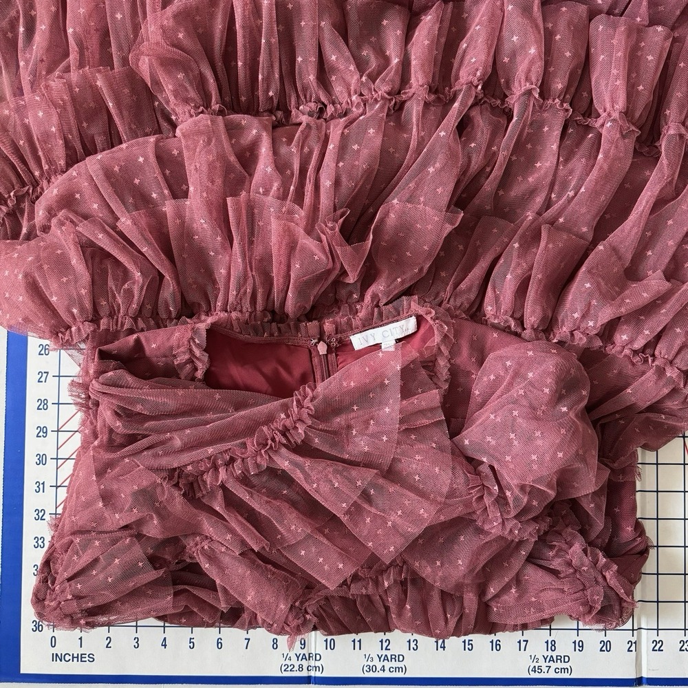 Ivy City Co Whimsical Dress 2X Mulberry Mauve Ethereal Romantic Soft Feminine - Picture 12 of 16